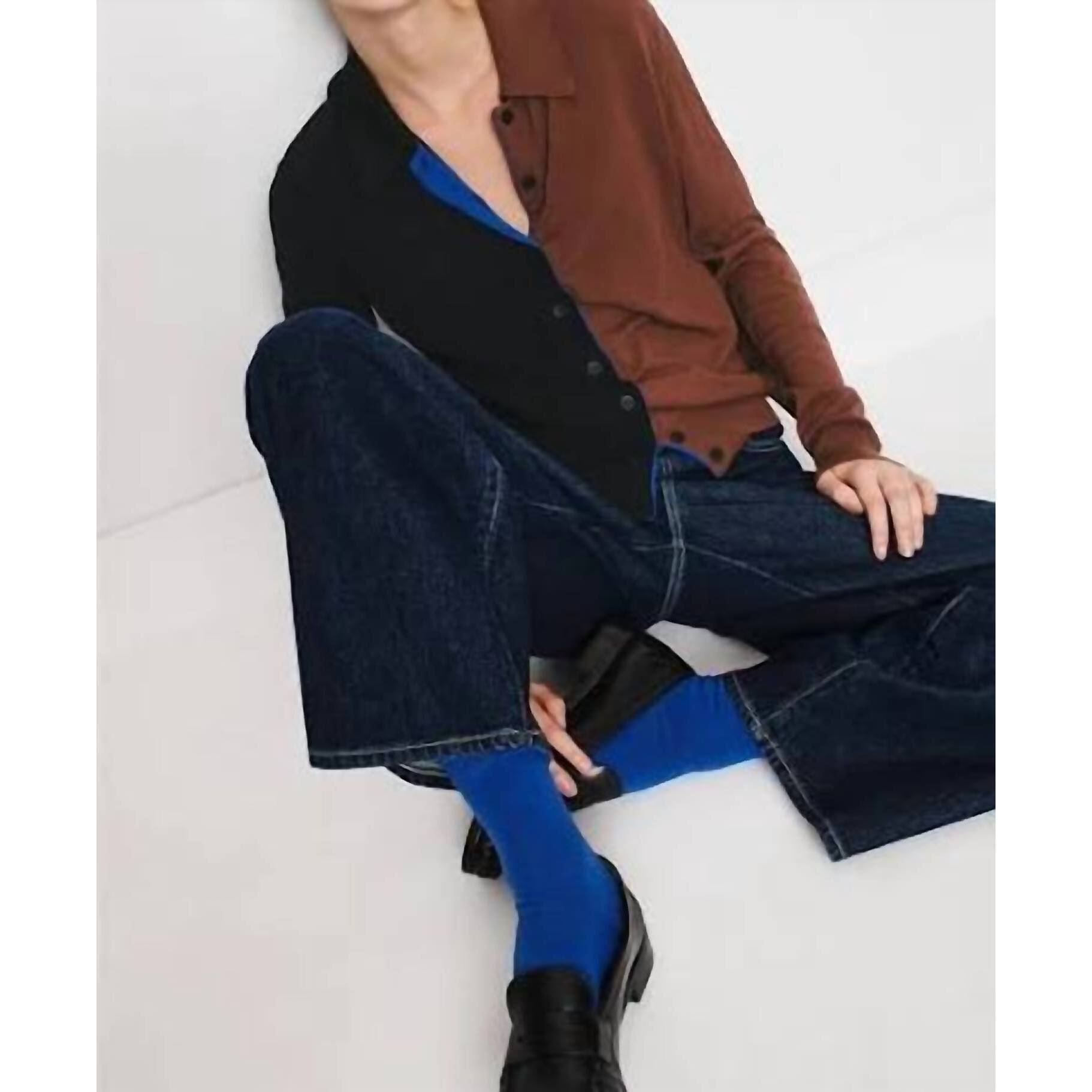 New Aldo Martins Holly Color Block Cardigan In Brown/Black